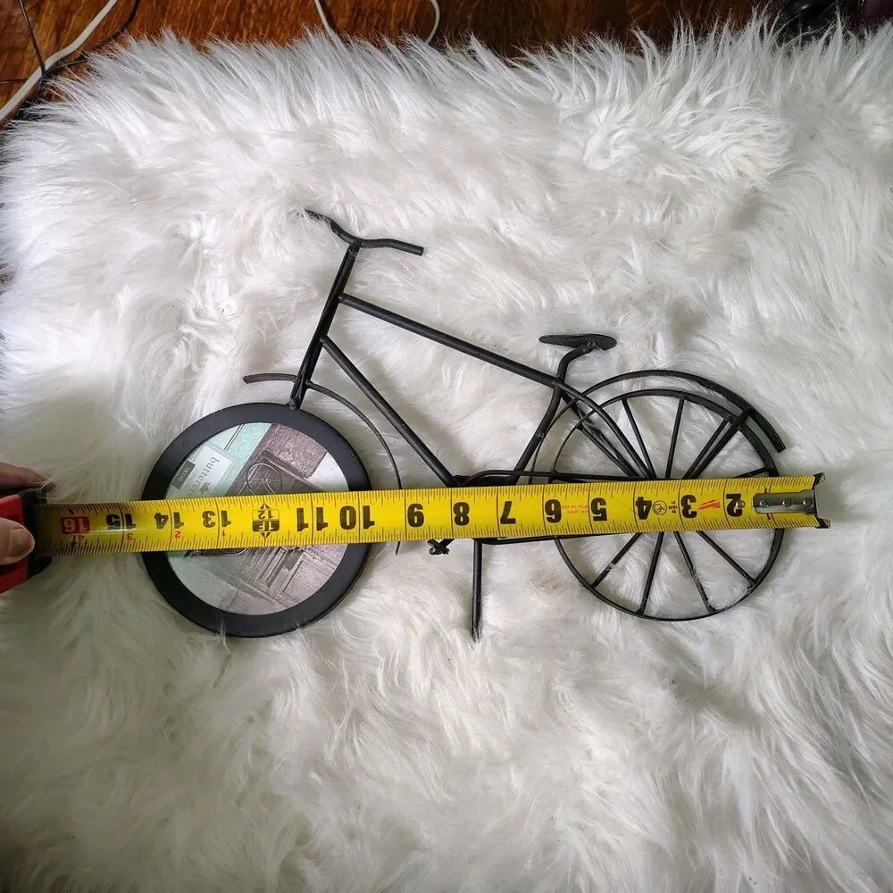 Rustic Blk Antique Colored Bicycle Picture Frame Standing New/RT1